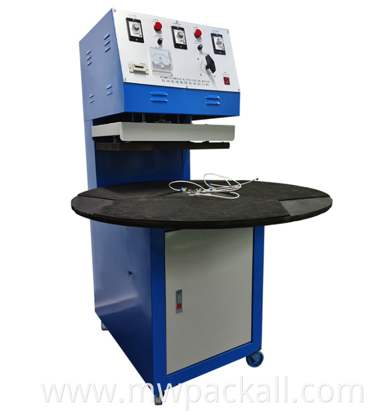 Turntable Type Blister Packing Machine / PVC Paper CardThermo Sealing Machine For Hardware, Toys